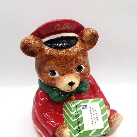 Christmas Cookie Jar Harry & David Cubby Limited Edition 2010 Collectors Candy - Picture 2 of 12